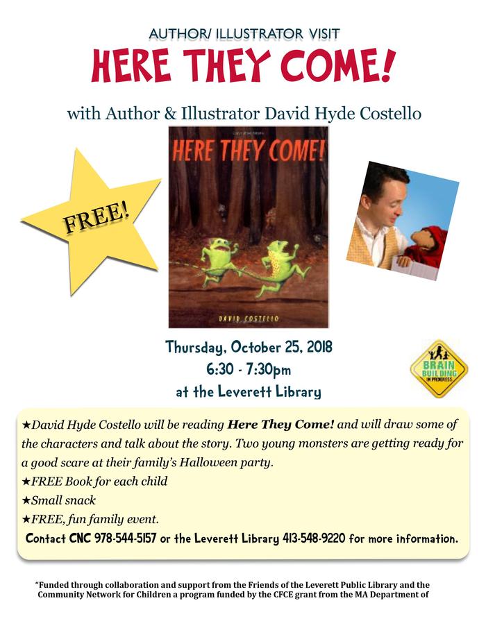 Halloween Pj Story Hour With David Hyde Costello Thu Oct 25 18 Town Of Leverett Ma